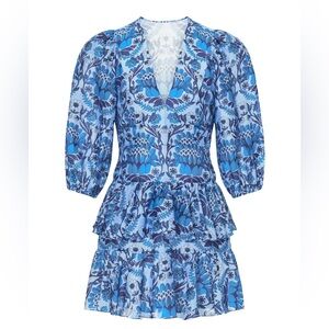 Sandro Blue Floral Mini Dress